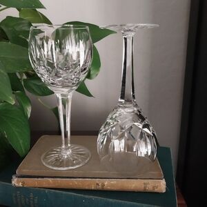 2 Waterford Crystal Lismore Hock Wine Glasses 6 Oz Clear 7" (2)